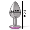 Intense - Plug Anal En Métal Aluminium Avec Cristal Rose Taille M